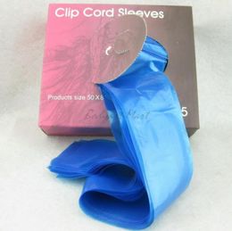 WholeOne boîte de 125 pièces en plastique bleu tatouage pince cordon couverture fourniture CCCA8196987