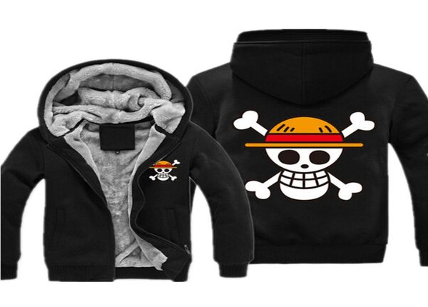 Sudadera WholeOne Piece, abrigo de Anime japonés, estampado de Luffy, cremallera gruesa, chaqueta de Anime de una pieza, sudadera informal para hombre, sudaderas con capucha 4933934