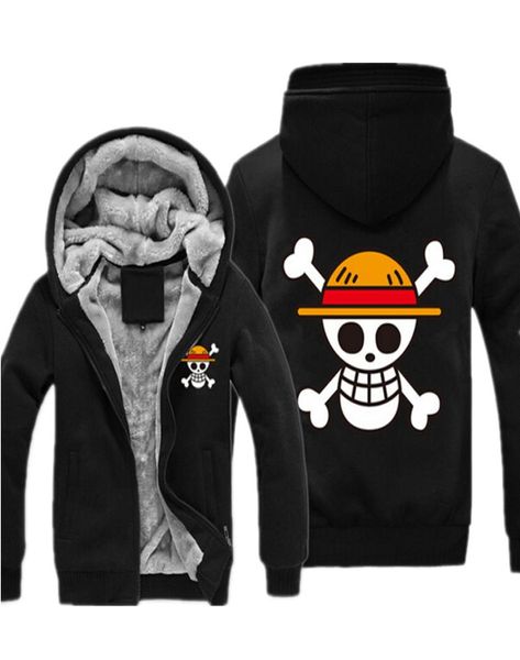 Sudadera Wholeone Piece Sweetshirt Japan Anime Luffy Imprime espesante con cremallera de una pieza de anime para hombres casuales sudadera sudadera9417003