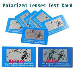 Carte de test des lentilles à bolépolarisation pour les lunettes Polarisation Papier d'essai polarisé pour Poloroid Polariod Polaroid Lenses SU2370471