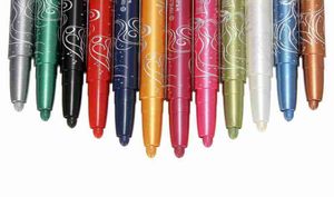 WholePro Fashion 12 couleurs sourcil paillettes ombre EyeLiner crayon stylo ensemble de maquillage cosmétique Kit Tools9662016