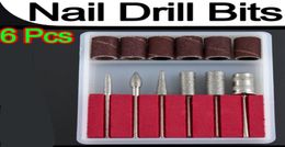 Wholeprofessional 6PCS Nail Drill Bits File for Electric Forels Amp Remplissage Machine à manucure P19587469