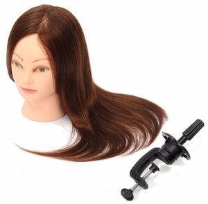 WholeProfessional Hairressing Dolls Hoofd vrouwelijke mannequin styling training hoofd 100 menselijk haar hoge kwaliteit 24 inch7244663