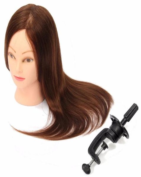 Wholeprofessional Hairdressing Dolls Head Female Mannequin Styling Training Head 100 Human Real High Quality 24 Inch6867644