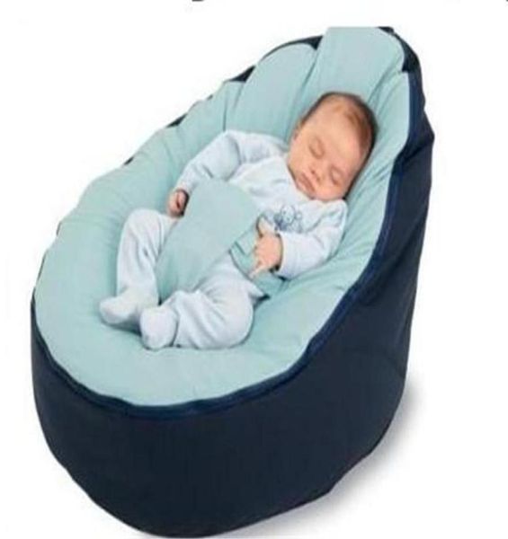 WholePROMOTION, puf multicolor para bebé, cama para acurrucarse, asiento portátil, balancín para guardería, multifuncional, 2 tapas, silla tipo puf para bebé yw3891045