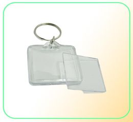 En gros pas cher blanc acrylique carré Po porte-clés insérer 1503903915039039 Po porte-clés 1000PCSLOT 2445427