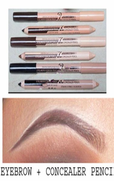 Wholes Popular 48pcslot maquiagem cejas Menow maquillaje doble función lápices de cejas corrector lápices maquillaje3855595