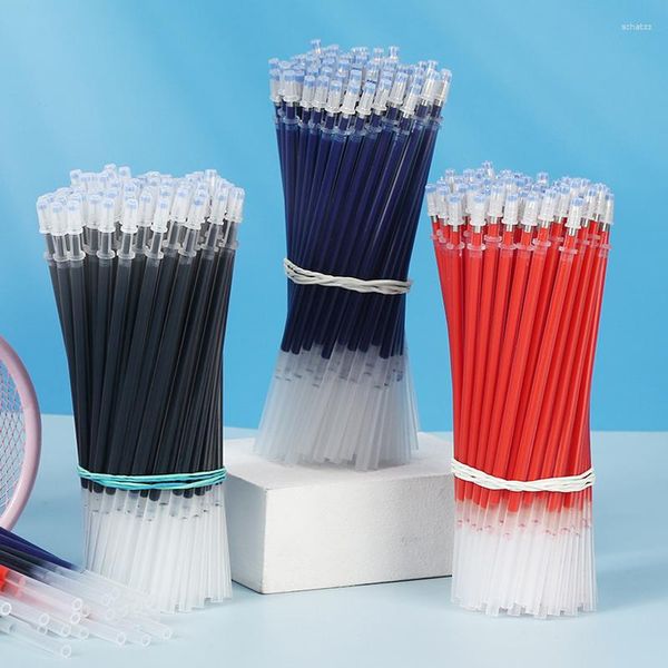 Vente en gros 0.5 / 0.38mm Gel Pen Refill Blue Black Red Full Needle Tube Universal Book - Bixin