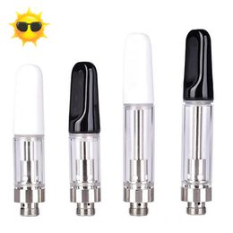 En gros 0,5 gramme 1 gramme Chariot noir blanc chariot noir vide Vaporiez Vape Pen Atomizer 510 T CARTRIDGES TANK POUR L'huile épaisse avec bobine en céramique