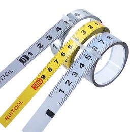 wholesale 1-5M Miter Track Tape Measure 12.51619mm Width Self-adhesive Metric Ruler for T-Track Router Table Saw Measuring Tools 240105