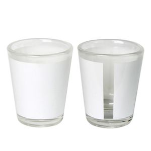 Vente en gros 1,5 oz Sublimation Blanc Verre à shot givré 144pcs par carton DIY Verres à vin vierges Tasse à bière Transfert de chaleur Tasses à boire