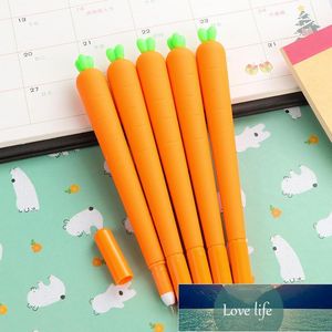 Venta al por mayor-1 PCS Creative Cute Black Refill Neutral Pen Papelería Coreano Personalizado Firma Gel Plumas Estudiante Zanahoria Pluma a base de agua Precio de fábrica diseño experto