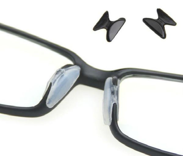 Vente en gros - 1 jeu / 5 paires de plaquettes de nez en silicone anti-dérapant pour lunettes de lunettes de soleil Lunettes de vue
