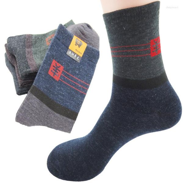 Venta al por mayor- 10 pares de calcetines para hombre Precio de fábrica Lana cálida Práctico Duradero Calcetín masculino Temperamento maduro Estilo estable Buena calidad Meias