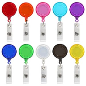 wholesale 10 pcs / lot clip sur bobine de badge rétractable avec clip de ceinture pour cartes d'identité badge porte-clés porte-clés garder la clé d'identification téléphone portable en sécurité LL