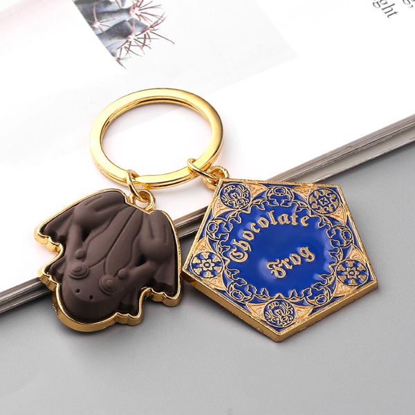 En gros 10 pcs lot film potier grenouilles chocolate keychain plateforme pendentielle clés pour femmes hommes cosplay bijouey cadeau t200804 274u