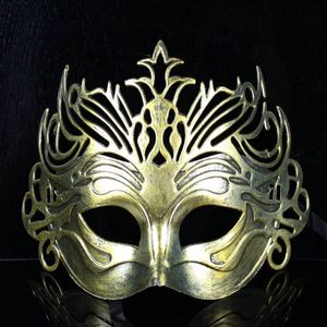 Vente en gros-(10 pcs / lot) Nouvelle vente chaude fête de fête fournitures masque de fête de mascarade d'Halloween antique pour hommes couronne de combattant imitation