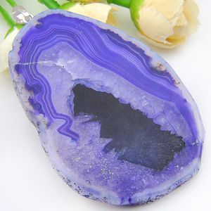 En gros 10 pièces 1LOT classique feu naturel Agate Slap Geode Gem 925 en argent Sterling USA Israël pendentifs de fiançailles de mariage bijoux de fête