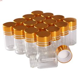 Groothandel 100 stuks 2 ml 16 * 26 mm glazen flessen met gouden doppen Mini kleine potten Vialsgood aantal LL