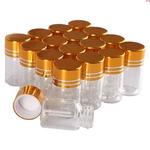 En gros 100 pièces 2 ml 16 * 26 mm bouteilles en verre avec bouchons dorés mini petits pots flaconsbonne quantité Pvuxn