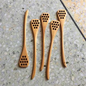 100 stuks natuurlijke hout honing lepel server gezond stok houten honing roerder roer huis restaurant cafe supply duurzame keuken dining bar