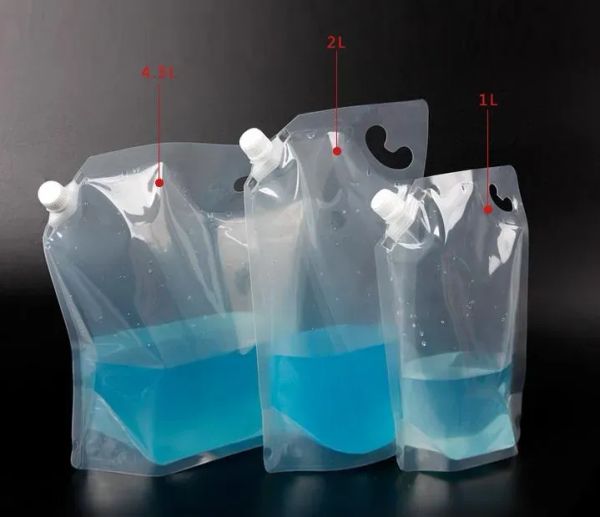 wholesale 1000 ml / 1 L Classique Stand Up Emballage de Boisson en Plastique Bec Sac Pochette pour Boisson Liquide Jus Lait Café Eau LL