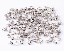 En gros 100g / pièce en alliage zinc Europe de grands trous perles pour les bijoux de bricolage accessoires 71406613386