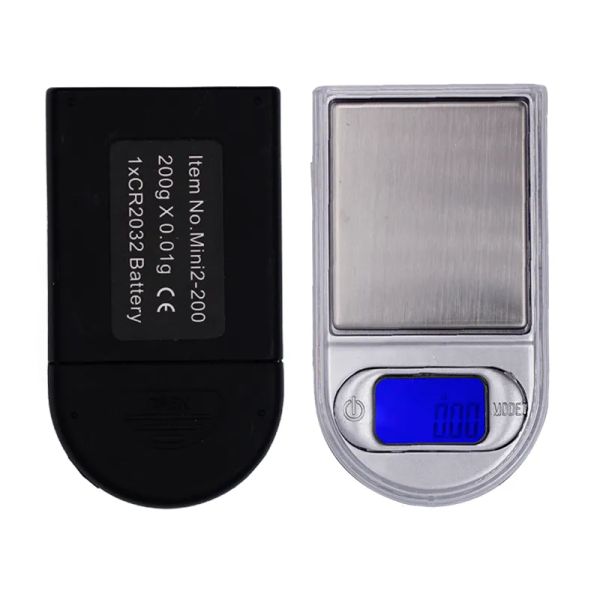 wholesale 100gx0.01g Mini balance de poche électronique numérique Balance de poids 200g 100g 0.01g Étui à briquet portable Balances à bijoux en diamant LL