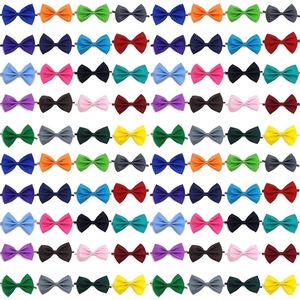 En gros 100 Pcs Réglable Chien Chat Noeud Papillon Cou Pet Chiot Collier D'alimentation Pour Chaton Accessoires LJ201006