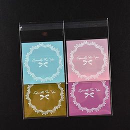 Groothandel - 100st Bowknot Zelfklevende Cookie Candy Pakket Cellofaan Gift Bag