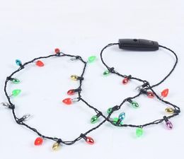 Groothandel 100 stks LED ketting kettingen knipperende kralen licht speelgoed kerstcadeau DHL FEDEX gratis verzending