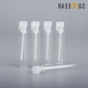 En gros 100 Pcs/Lot 2 ml Blanc Échantillon Bouteille De Parfum Rechargeable Tube À Essai En Verre Huiles Essentielles Pack D'essai Tiunq