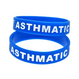 100 stks astmatische kinderen maat siliconen rubberen armband geweldig om te gebruiken in alert herinnering 3 kleuren promotie cadeau