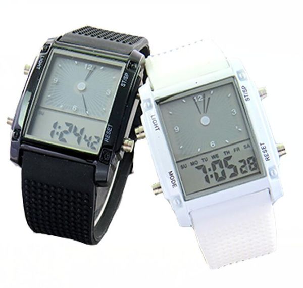 Venta al por mayor 100 unids/lote relojes moda Cool Flash LED reloj Digital deportes silicona Led electrónico binario reloj LW010