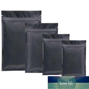 Venta al por mayor 100 unids Misterioso Mate Negro Papel de aluminio Zip-lock Bolsa de embalaje Cremallera Heberal Polvo Cápsula Bragas Calcetines Almacenamiento Precio de fábrica diseño experto