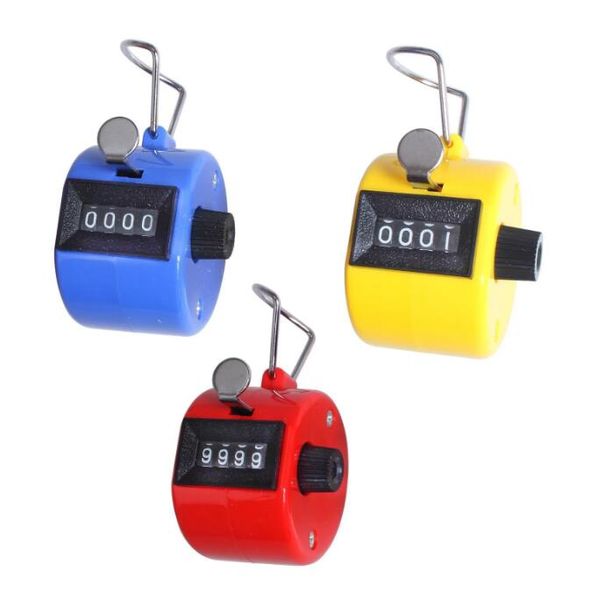 En gros 100 pièces nouveau numéro à 4 chiffres tenu dans la main compteur de comptage manuel numérique Golf Clicker formation compteurs de comptage pratiques