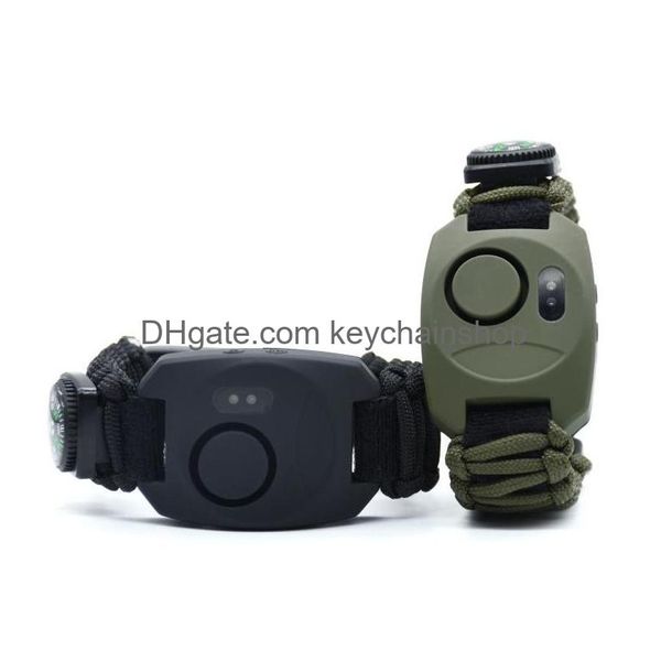 En gros 100X alarme personnelle montres horloge hommes militaire armée sport LED montre-bracelet numérique vieil homme sécurité protéger alerte sécurité écran dhytd