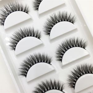 En gros 1050 Boîtes 5 Paires 3D Vison Faux Cils Croix Naturel Cils Doux Cils Wispy Maquillage Faux Cil Maquillaje 220607