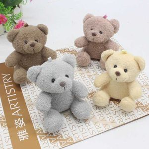 Ours en peluche doux et mignon de 10cm, animaux en peluche, cadeaux d'anniversaire de mariage, jouet pour bébé, Brinquedos de noël, vente en gros