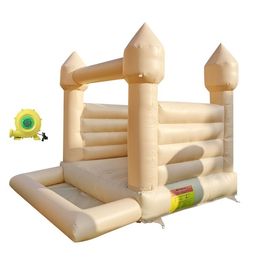 Groothandel 10ftx8ft Pastel kinderen opblaasbare perzik springkasteel met ballenbak wipstoeltje moonwalks springen springkasteel zachte speeltoestellen