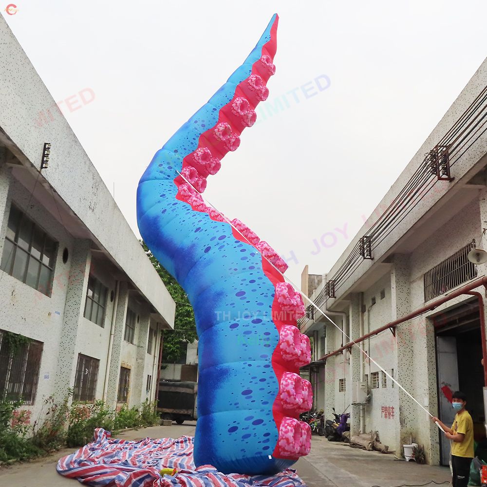 Partihandel 10MH (33 ft) med fläktfria fartyg utomhusaktiviteter reklamgigant uppblåsbar bläckfisk tentakler tecknad film till salu