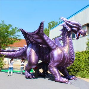 wholesale 10 ml (33 pieds) avec ventilateur géant gonflable chinois Dargon gonflable dragon Dino dinosaure gonflable tyrannosaure Rex pour la décoration de défilé