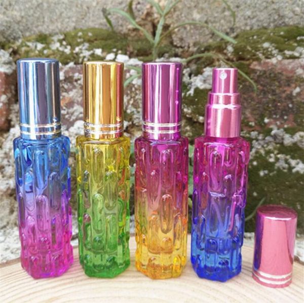 En gros 10 ML coloré gourde parfum bouteille en verre bouteille ordinaire vide lotion emballage conteneur LX1052