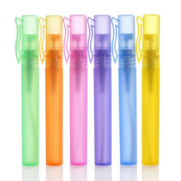 Venta al por mayor 10 ML Mini pluma botella de perfume botellas de aerosol muestra pequeños contenedores vacíos fragancias atomizador botellas recargables SN868