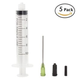 vente en gros seringues de 10 ml avec aiguille à pointe émoussée 14Ga 1,5 '' et capuchons de stockage - idéales pour les applicateurs de colle et la distribution d'huile (paquet de 5) LL