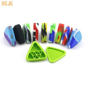 En gros 10ML Triangle Silicone Cire Contenants Pots FDA Silicone conteneur Boîte Dabs Vaporisateur pour concentré de cire contenants d'huile