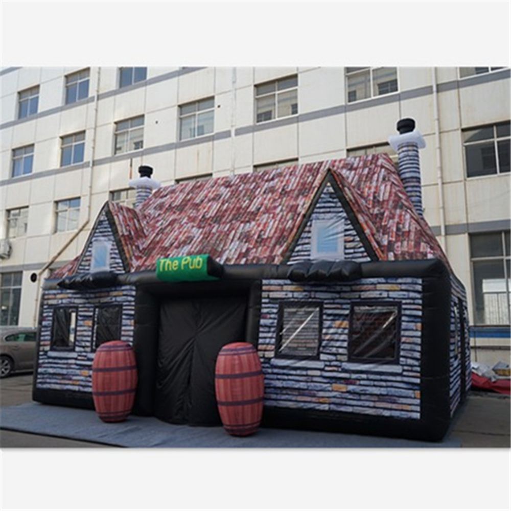 wholesale 10mLx5mWx4.5mH (33x16.5x15ft) Giant outdoor inflatable irish pub bar advertising movable inflatables pubs tent for party
