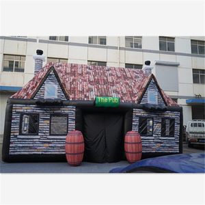 wholesale 10mLx6mWx4mH (33x20x13.2ft) Con soplador Barra de pub irlandés inflable al aire libre gigante publicidad inflables móviles pubs carpa para fiesta