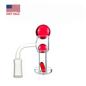 Gros 10mm 14mm 18mm mâle femelle Quartz Terp Slurper Banger Nail avec trois pièces Dab Ball pour plate-forme pétrolière en verre Bong