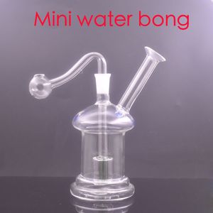 Gros 10mm femelle mini narguilé champignon coloré percolateur verre d'eau dab rig Bongs avec brûleur à mazout Banger bol pour fumer